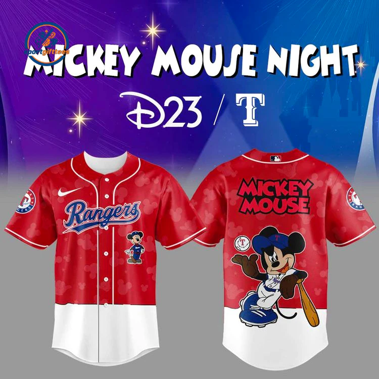 Texas Rangers x Mickey Mouse Jersey