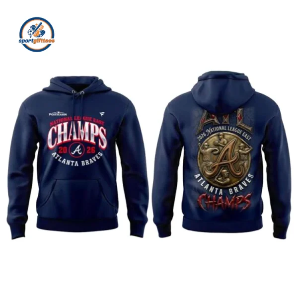 Atlanta Braves Division Champions Locker Room 26 Hoodie