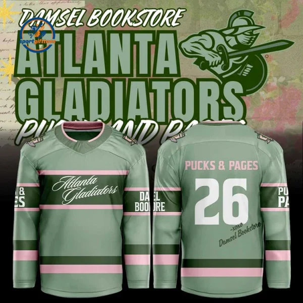 Atlanta Gladiators Pucks & Pages Hockey Jersey