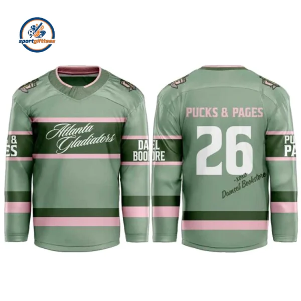 Atlanta Gladiators Pucks & Pages Hockey Jersey
