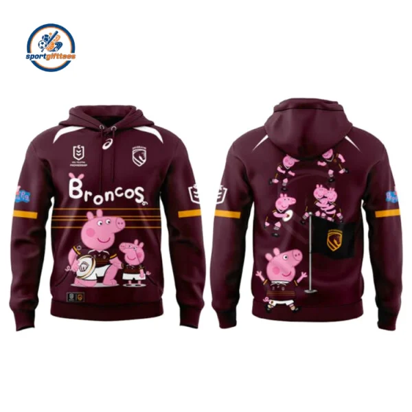 Brisbane Broncos Peppa Pig 2026 Hoodie