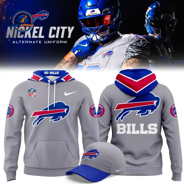 Buffalo Bills Nickel City Alternate Gray Hoodie Buffalo Bills Nickel City Alternate Gray Hoodie