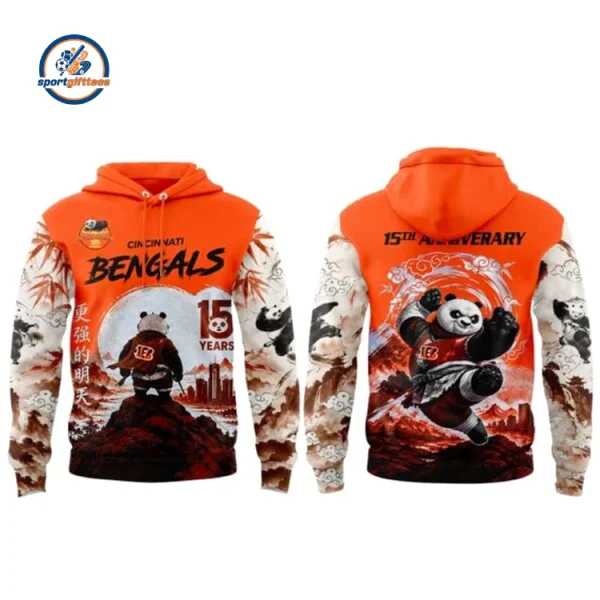 Cincinnati Bengals Kung Fu Panda 15th Anniversary Hoodie