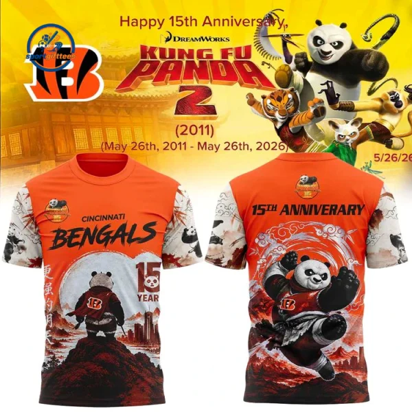 Cincinnati Bengals Kung Fu Panda 15th Anniversary Hoodie