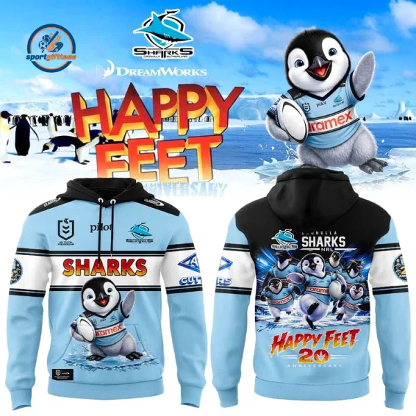 Cronulla-Sutherland Sharks Happy Feet 20th Anniversary Hoodie