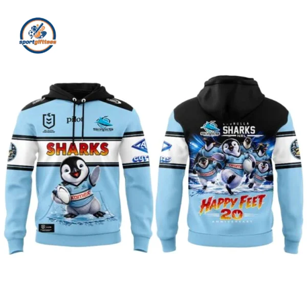 Cronulla-Sutherland Sharks Happy Feet 20th Anniversary Hoodie