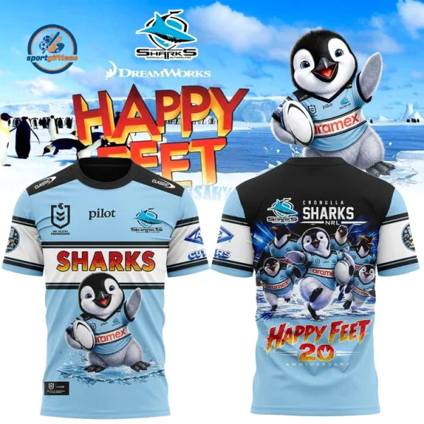 Cronulla-Sutherland Sharks Happy Feet 20th Anniversary Hoodie