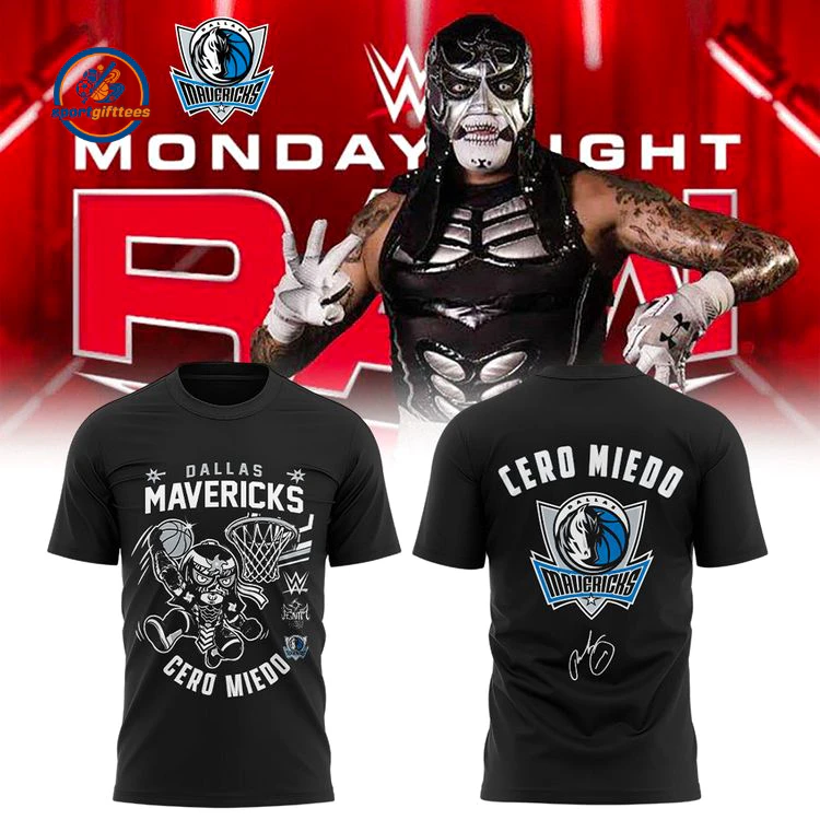 Dallas Mavericks X Miedo Wwe Monday Night T Shirt 1 Dallas Mavericks x Miedo WWE Monday Night T-Shirt