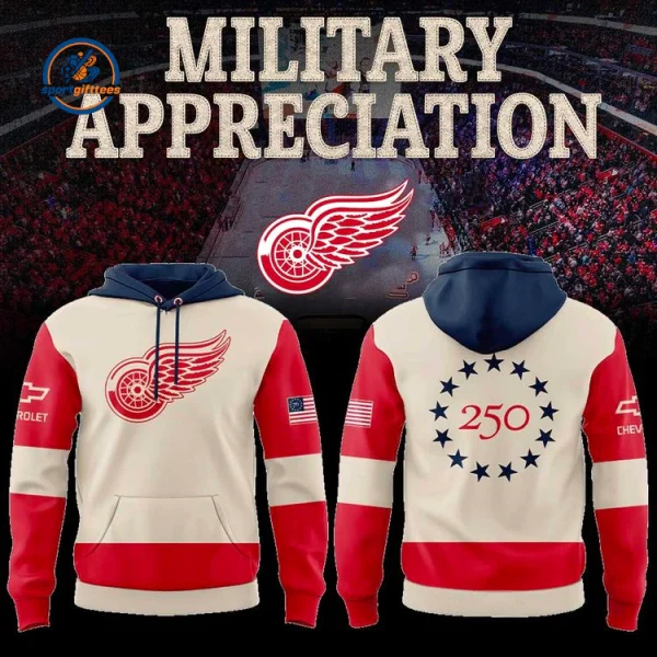 Detroit Red Wing Military Appreciation Night 2026 Hoodie