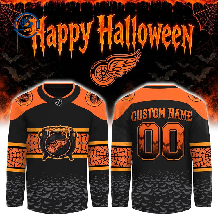 Detroit Red Wings x Halloween Day 26 Custom Name Jersey Detroit Red Wings x Halloween Day 26 Custom Name Jersey