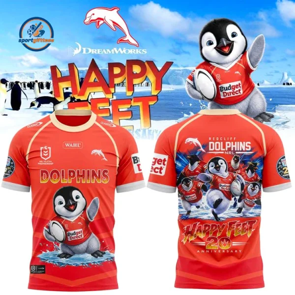 Dolphins NRL Happy Feet 20th Anniversary Hoodie