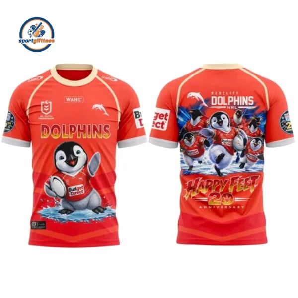 Dolphins NRL Happy Feet 20th Anniversary Hoodie