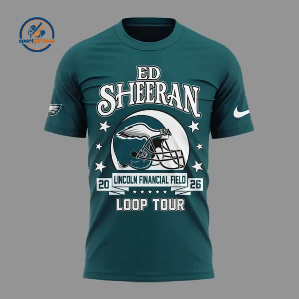 Ed Sheeran x Philadelphia Eagles Loop Tour 2026 T-Shirt