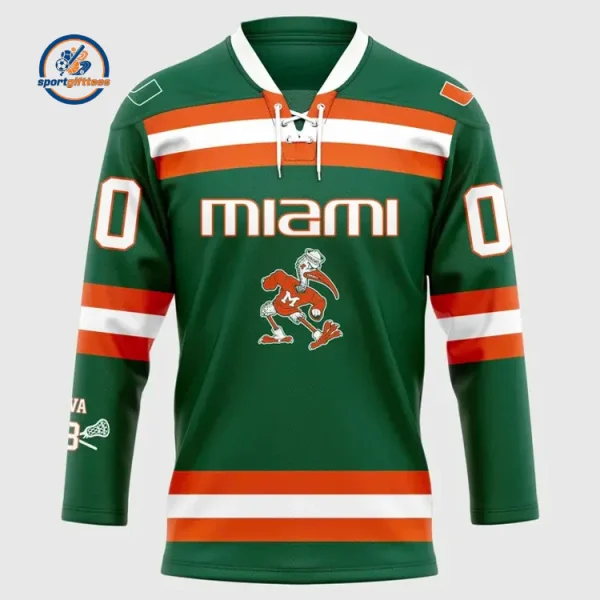 Miami Hurricanes 2026 Custom Hockey Jersey