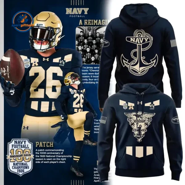 Navy Midshipmen Football 100th anniversary Hoodie