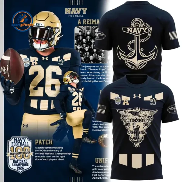 Navy Midshipmen Football 100th anniversary Hoodie