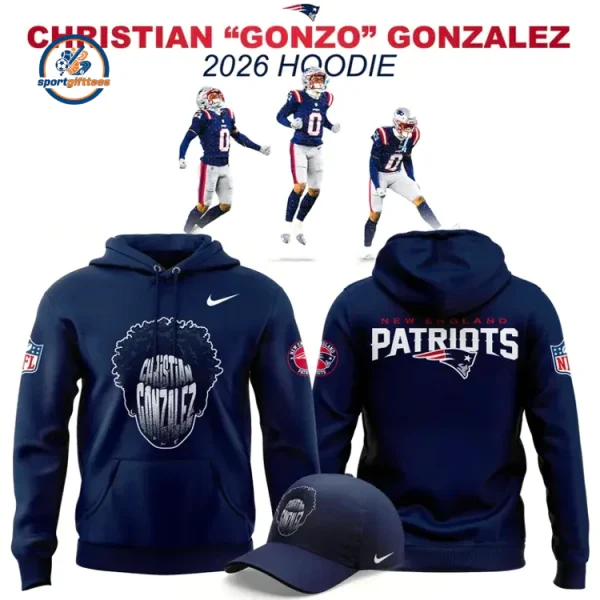 New England Patriots CHRISTIAN GONZALEZ 2026 Hoodie