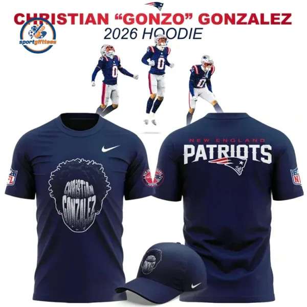 New England Patriots CHRISTIAN GONZALEZ 2026 Hoodie