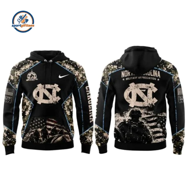 North Carolina Tar Heels Military Appreciation 2026 Hoodie