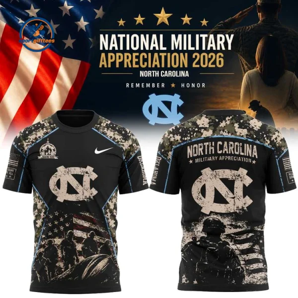 North Carolina Tar Heels Military Appreciation 2026 Hoodie