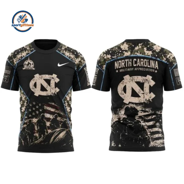 North Carolina Tar Heels Military Appreciation 2026 Hoodie