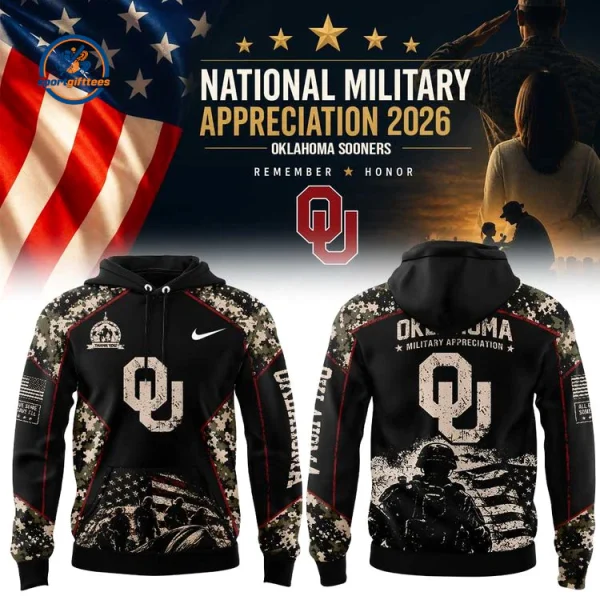 Oklahoma Sooners Military Appreciation 2026 Hoodie