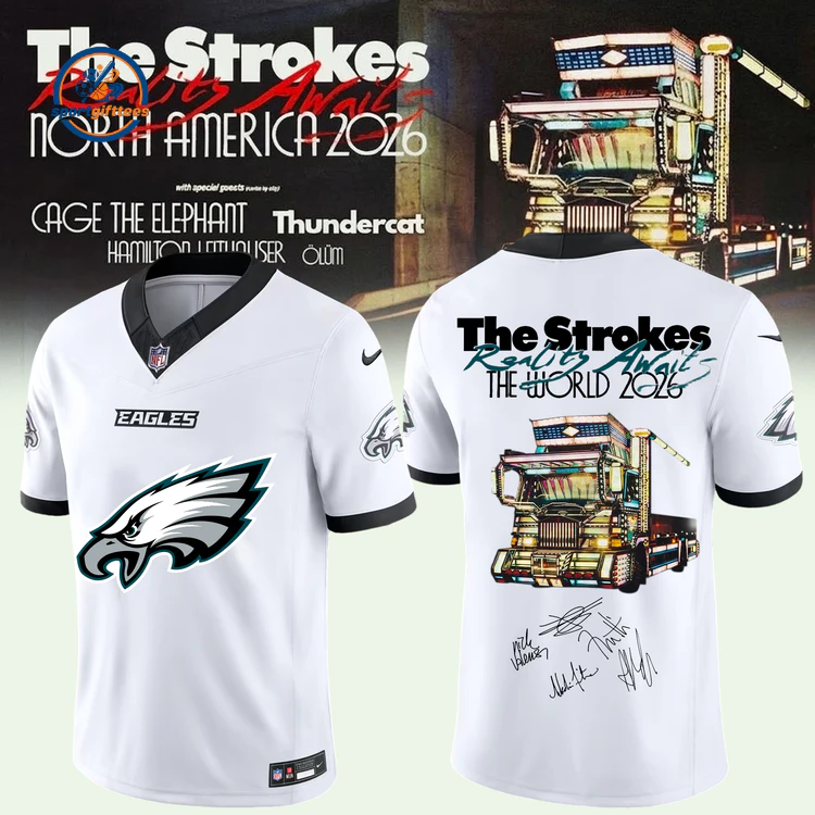 Philadelphia Eagles x The Strokes 2026 Jersey Philadelphia Eagles x The Strokes 2026 Jersey