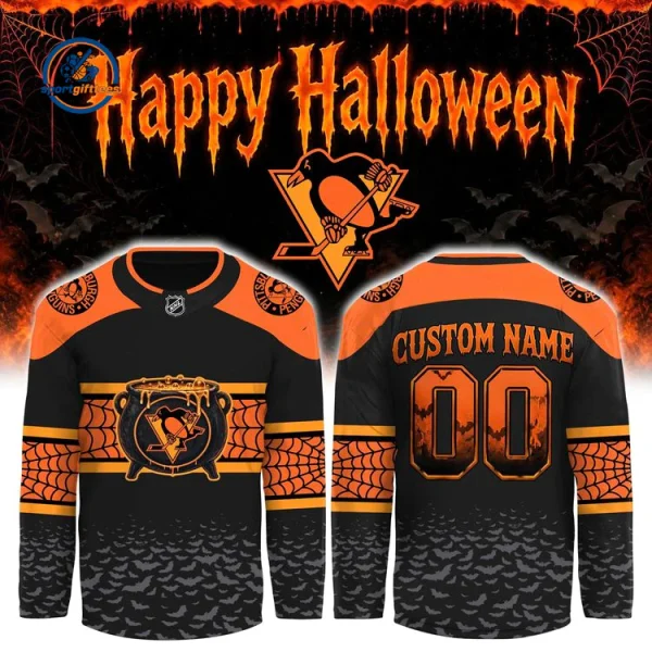 Pittsburgh Penguins x Halloween Day 26 Custom Name Jersey