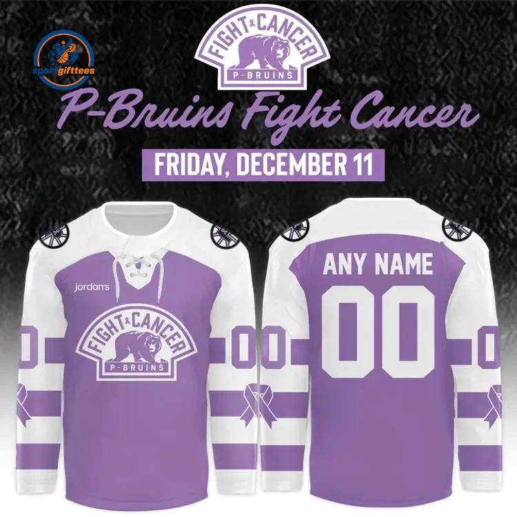 Providence Bruins x Hockey Fight Cancer Hockey Jersey Providence Bruins x Hockey Fight Cancer Hockey Jersey