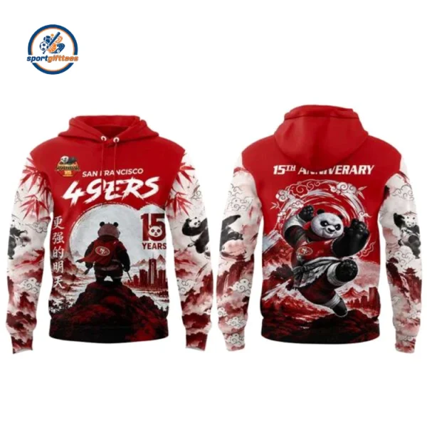 San Francisco 49ers Kung Fu Panda 15th Anniversary Hoodie