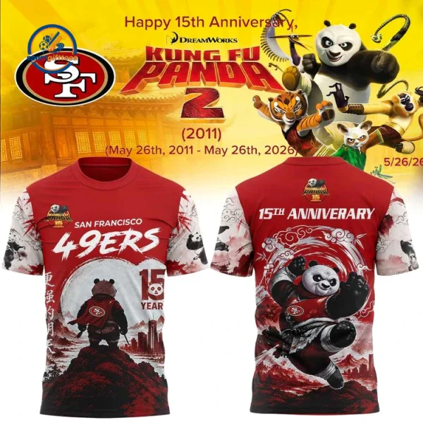 San Francisco 49ers Kung Fu Panda 15th Anniversary Hoodie