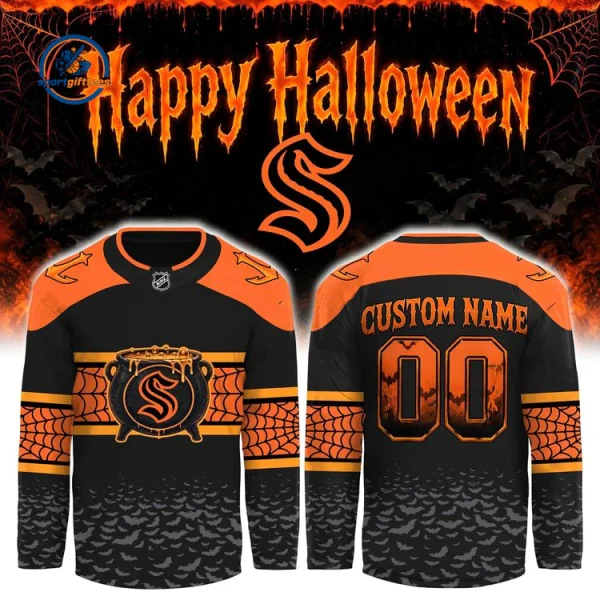 Seattle Kraken x Halloween Day 26 Custom Name Jersey