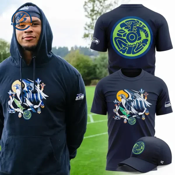 Seattle Seahawks Native Heritage-Inspired Graphic Hoodie