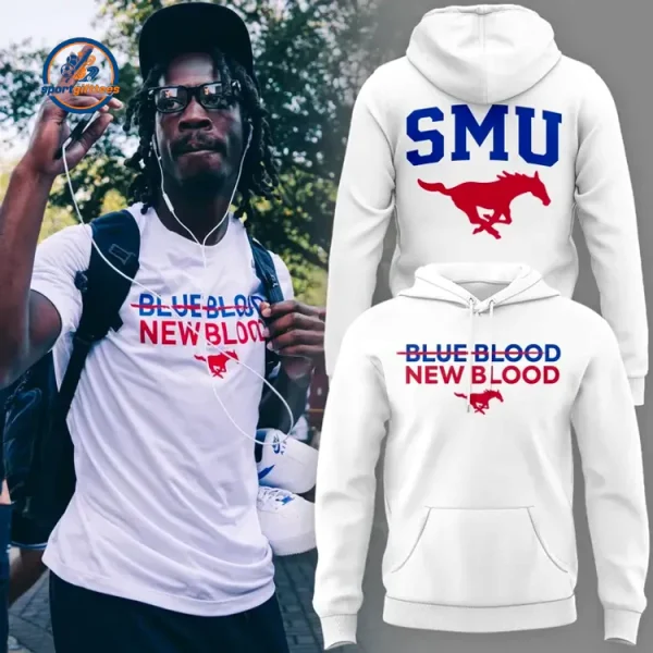 SMU Mustangs BLUE BLOOD NEW BLOOD 2026 Hoodie