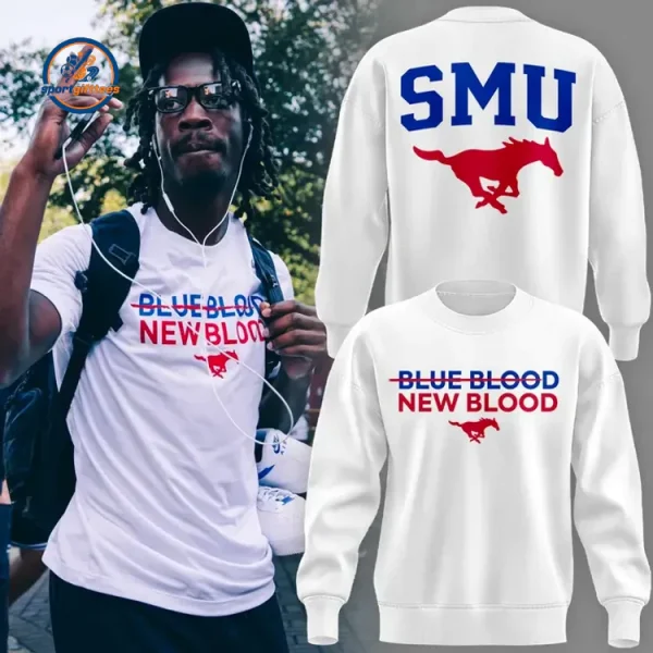SMU Mustangs BLUE BLOOD NEW BLOOD 2026 Hoodie