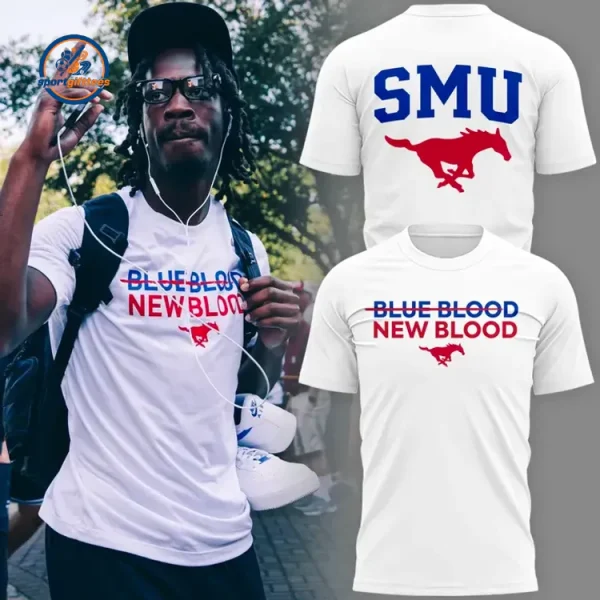 SMU Mustangs BLUE BLOOD NEW BLOOD 2026 Hoodie