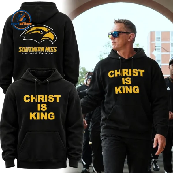 Southern Miss Golden Eagles Christ Is King Black Hoodie