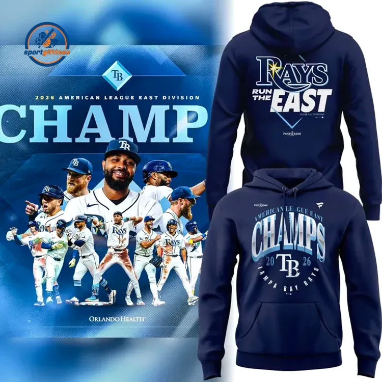 Tampa Bay Rays AL East Division Champions Hoodie Tampa Bay Rays AL East Division Champions Hoodie