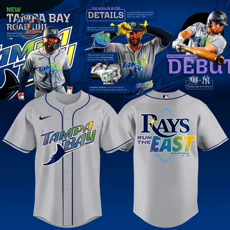Tampa Bay Rays Run The EAST 2026 Baseball Jersey Tampa Bay Rays Run The EAST 2026 Baseball Jersey