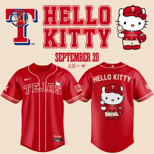 Texas Rangers x Hello Kitty Jersey 2026 Baseball Jersey
