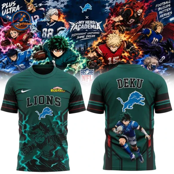 Detroit Lions x My Hero Academia Deku Hoodie
