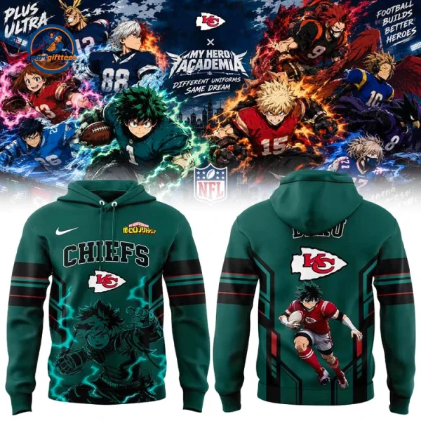 KC Chiefs x My Hero Academia Deku Hoodie