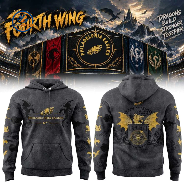 Philadelphia Eagles x Fourth Wings Night 2026 Hoodie Philadelphia Eagles x Fourth Wings Night 2026 Hoodie