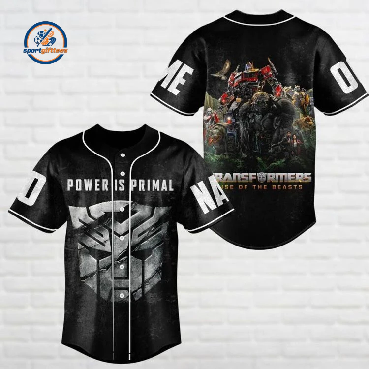 Power is Primal Transformer Baseball Jersey Power is Primal Transformer Baseball Jersey