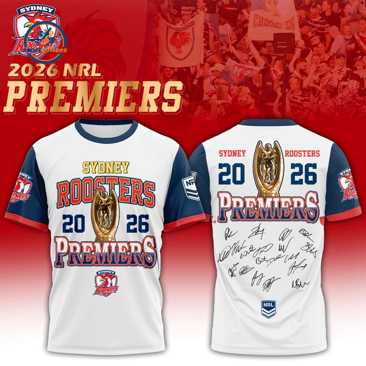 Sydney Roosters NRL Finals Premiers T-Shirt Sydney Roosters NRL Finals Premiers T-Shirt